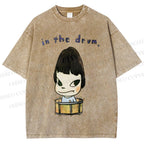 Unisex Yoshitomo Nara In The Drum Printed Washed Tee