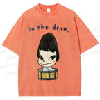 Unisex Yoshitomo Nara In The Drum Printed Washed Tee