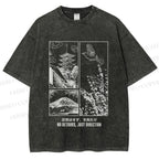 Unisex No Detours Just Direction Printed Washed Tee