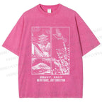 Unisex No Detours Just Direction Printed Washed Tee