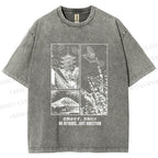 Unisex No Detours Just Direction Printed Washed Tee
