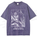 Unisex No Detours Just Direction Printed Washed Tee