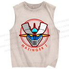 Unisex Mazinger Z Printed Washed Tank Top