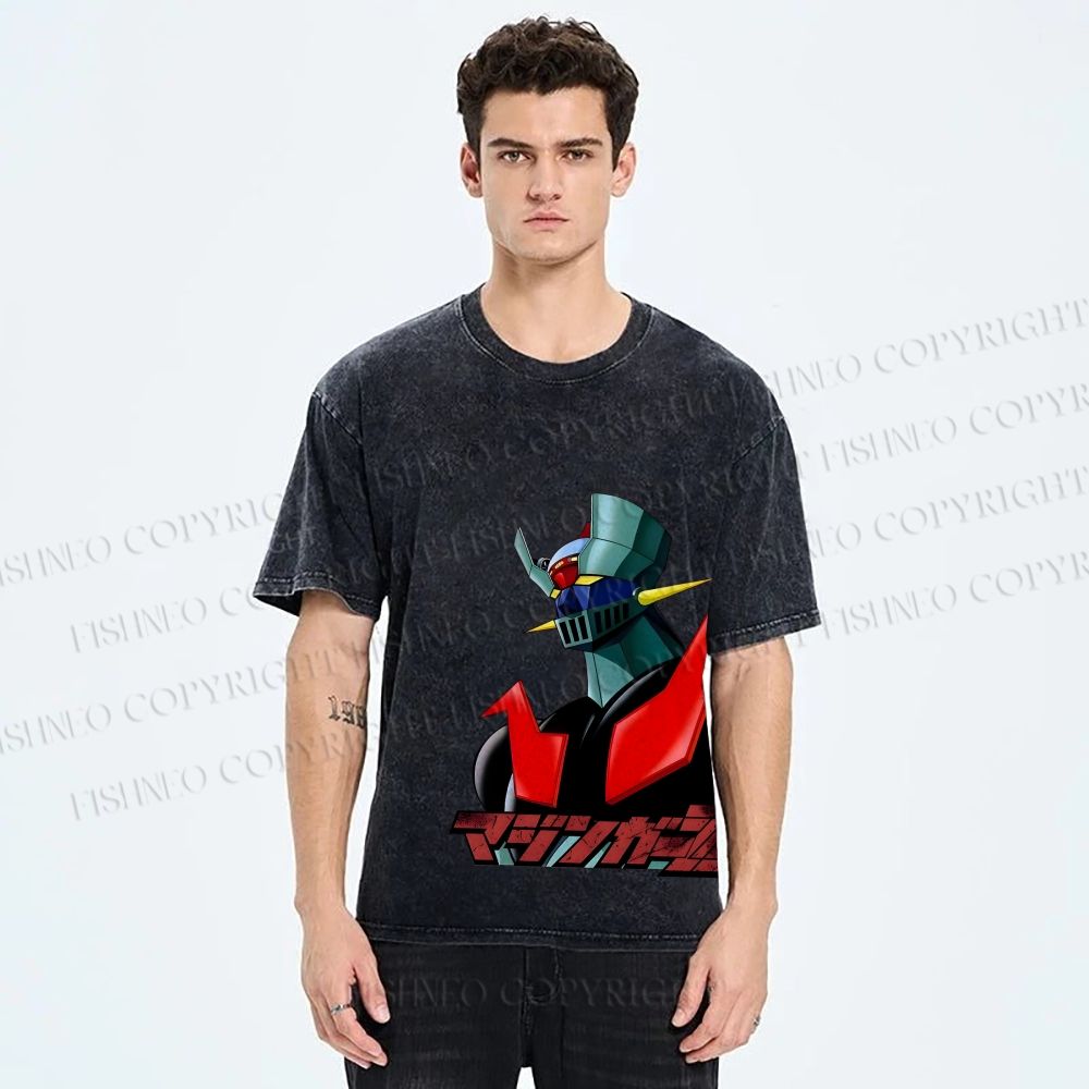 Mazinger Z Vintage Wash Japanese Design T-Shirt