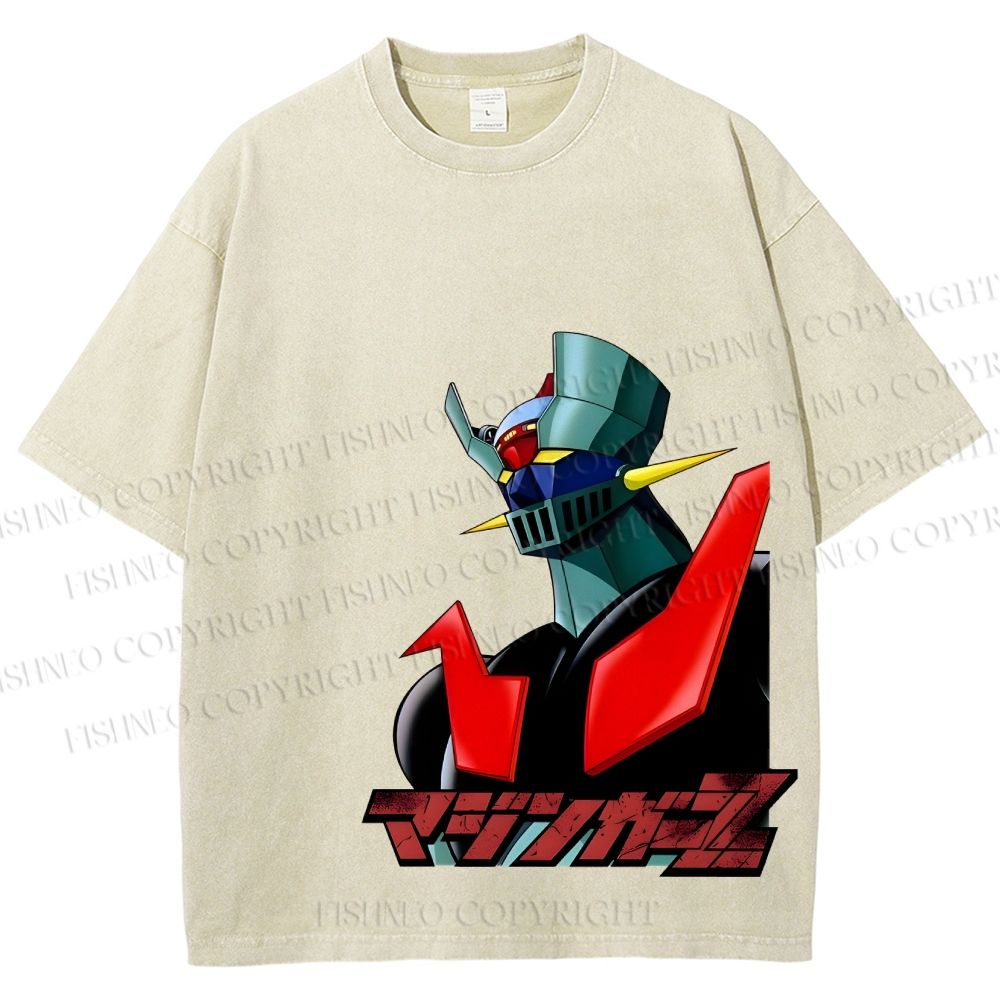 Mazinger Z Vintage Wash Japanese Design T-Shirt