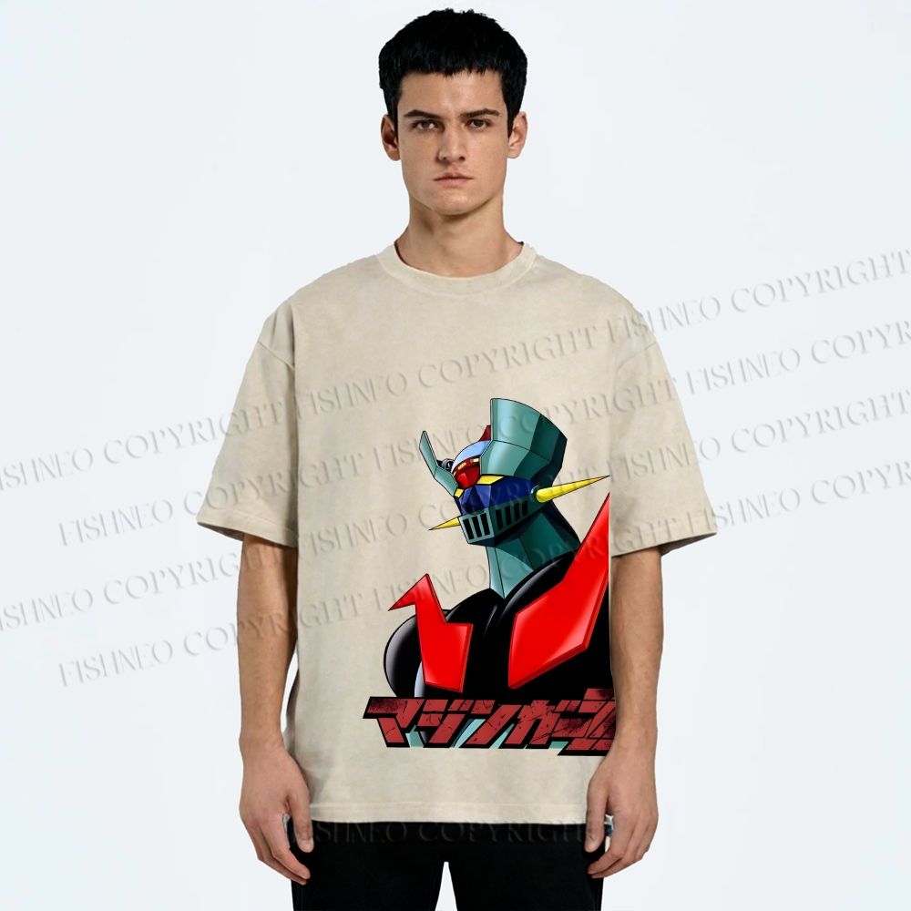 Mazinger Z Vintage Wash Japanese Design T-Shirt