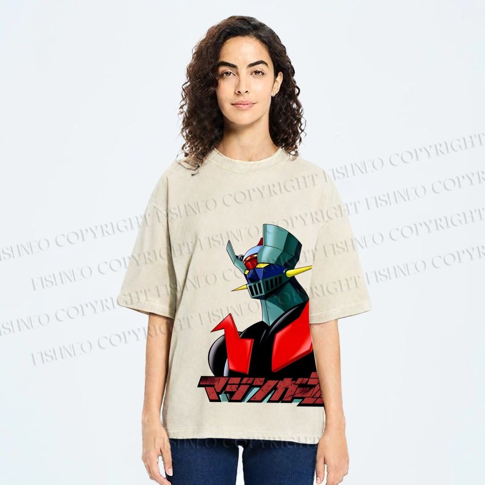 Mazinger Z Vintage Wash Japanese Design T-Shirt