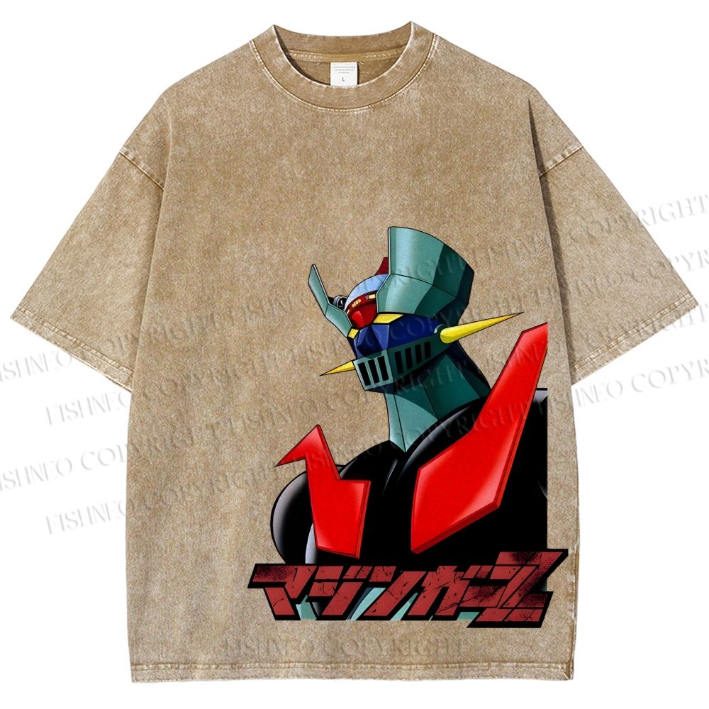 Mazinger Z Vintage Wash Japanese Design T-Shirt
