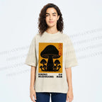 Unisex Kinoko Mushrooms Printed Washed Tee
