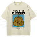 Unisex Yayoi Kusama Pumpkin Art Printed Washed Tee
