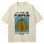 Unisex Yayoi Kusama Pumpkin Art Printed Washed Tee