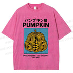 Unisex Yayoi Kusama Pumpkin Art Printed Washed Tee