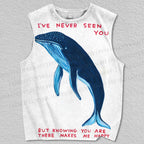 Unisex I've Never Seen You Whale Printed Tank Top