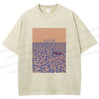 Unisex Like A Fish On The Sand Till A Wave Lends Hand Printed Washed Tee
