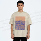 Unisex Like A Fish On The Sand Till A Wave Lends Hand Printed Washed Tee