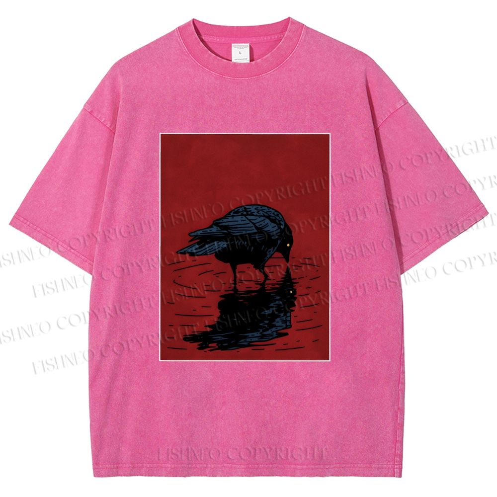 Unisex The Turning Crow Printed Washed Tee