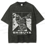 Unisex Shibuya Arc Printed Washed Tee