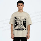 Unisex Shibuya Arc Printed Washed Tee