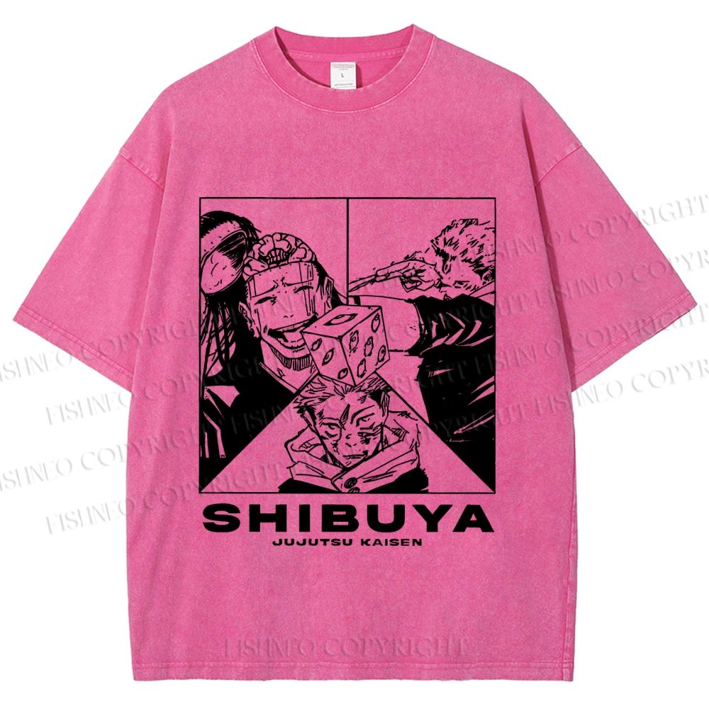 Unisex Shibuya Arc Printed Washed Tee