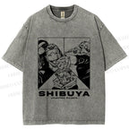 Unisex Shibuya Arc Printed Washed Tee