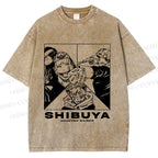 Unisex Shibuya Arc Printed Washed Tee