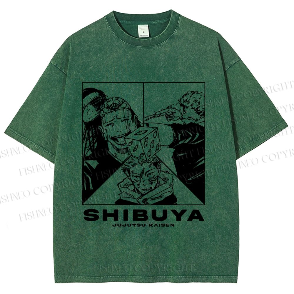 Unisex Shibuya Arc Printed Washed Tee