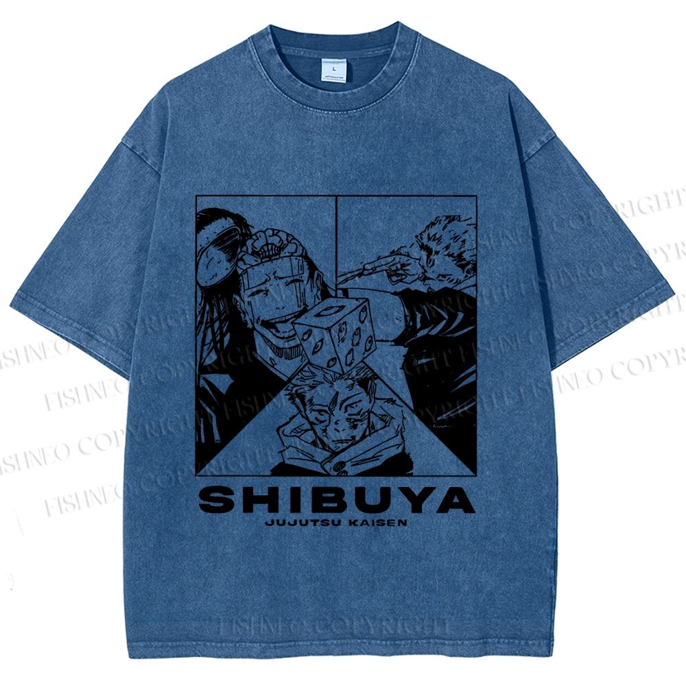 Unisex Shibuya Arc Printed Washed Tee