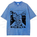 Unisex Shibuya Arc Printed Washed Tee