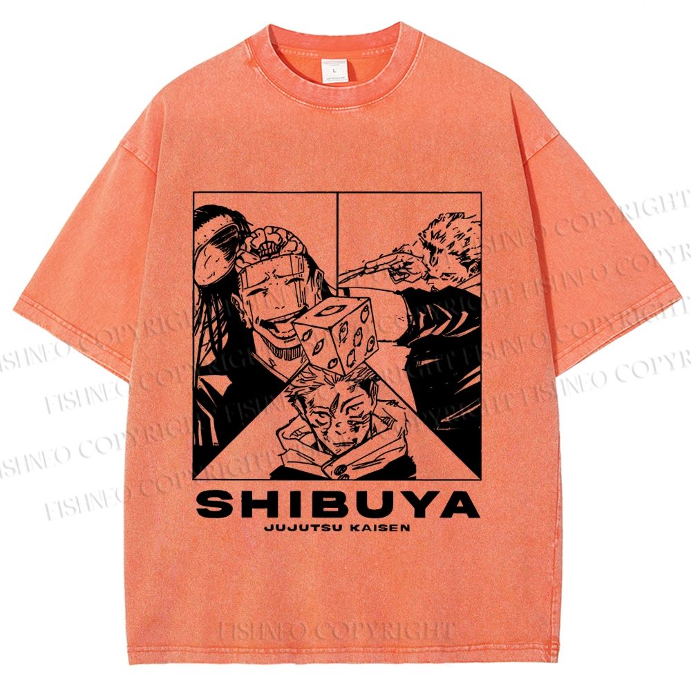 Unisex Shibuya Arc Printed Washed Tee