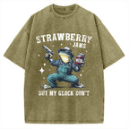 Unisex Funny Frog Meme Vintage Washed T-shirt