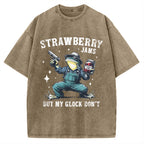 Unisex Funny Frog Meme Vintage Washed T-shirt