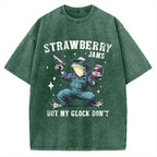 Unisex Funny Frog Meme Vintage Washed T-shirt