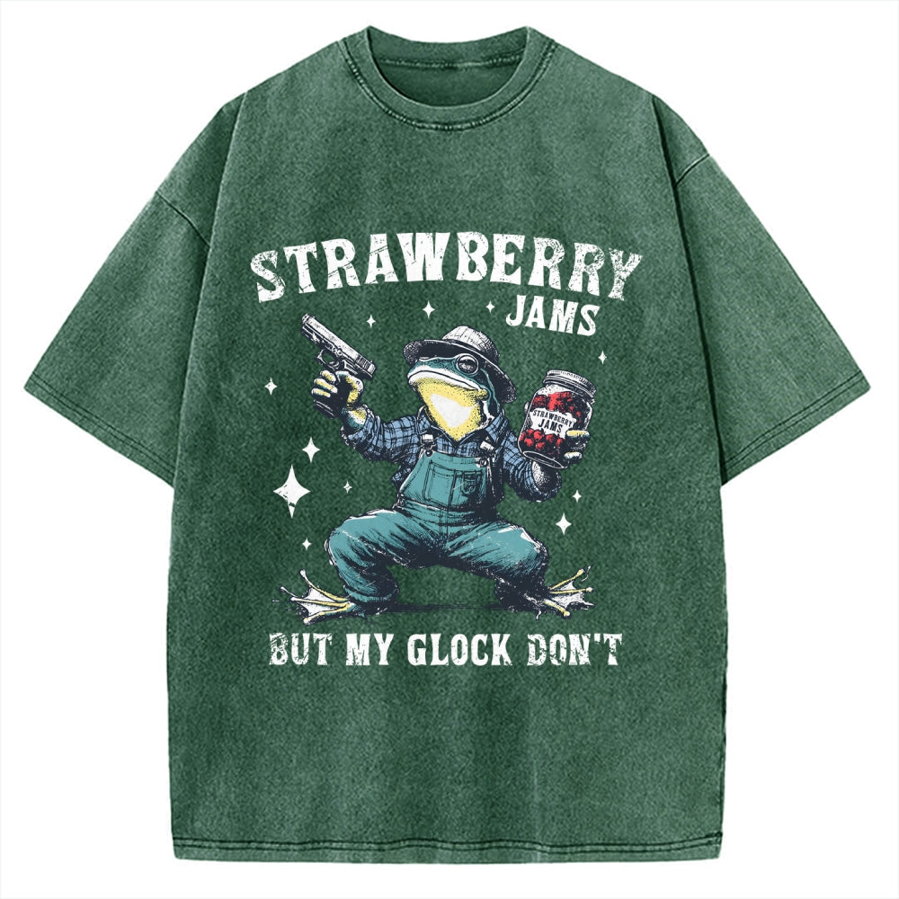 Unisex Funny Frog Meme Vintage Washed T-shirt