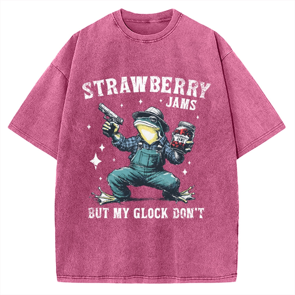 Unisex Funny Frog Meme Vintage Washed T-shirt