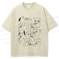 Unisex Types of Dogs Printed Washed Tee