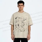 Unisex Types of Dogs Printed Washed Tee