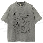 Unisex Types of Dogs Printed Washed Tee