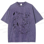 Unisex Types of Dogs Printed Washed Tee