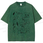 Unisex Types of Dogs Printed Washed Tee