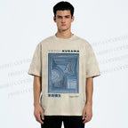 Unisex Yayoi Kusama Geometry Printed Washed Tee