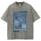 Unisex Yayoi Kusama Geometry Printed Washed Tee