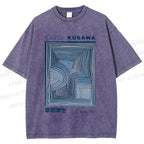 Unisex Yayoi Kusama Geometry Printed Washed Tee