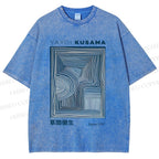 Unisex Yayoi Kusama Geometry Printed Washed Tee