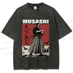 Unisex Vagabond Musashi Invincible Printed Washed Tee