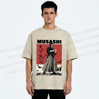 Unisex Vagabond Musashi Invincible Printed Washed Tee
