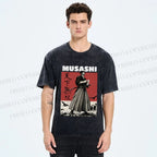 Unisex Vagabond Musashi Invincible Printed Washed Tee