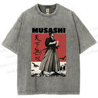 Unisex Vagabond Musashi Invincible Printed Washed Tee