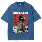 Unisex Vagabond Musashi Invincible Printed Washed Tee