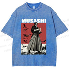 Unisex Vagabond Musashi Invincible Printed Washed Tee