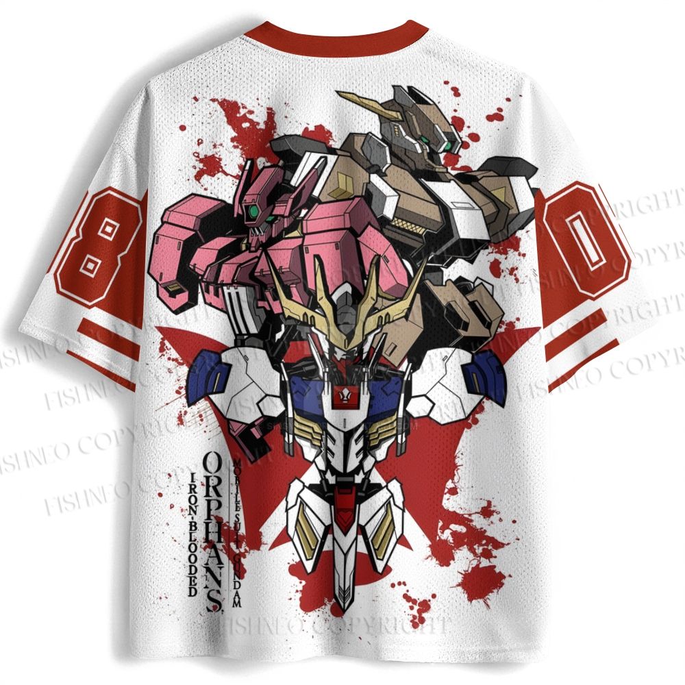 Mobile Suit Gundam Barbatos Printed Jersey Shirts